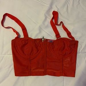 Red Edikted Corset Top